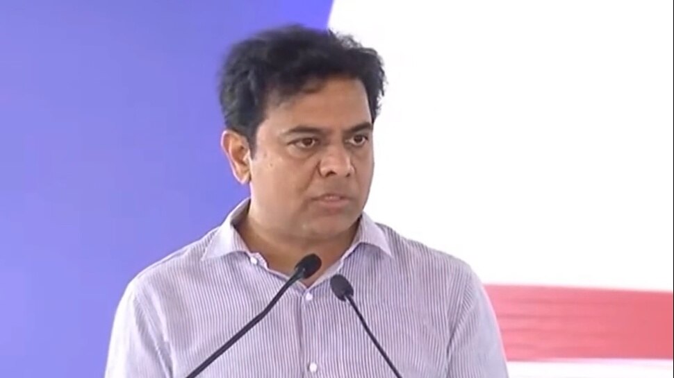 Minister Ktr Laying Stone Foundation To Foxconn Interconnect Technology