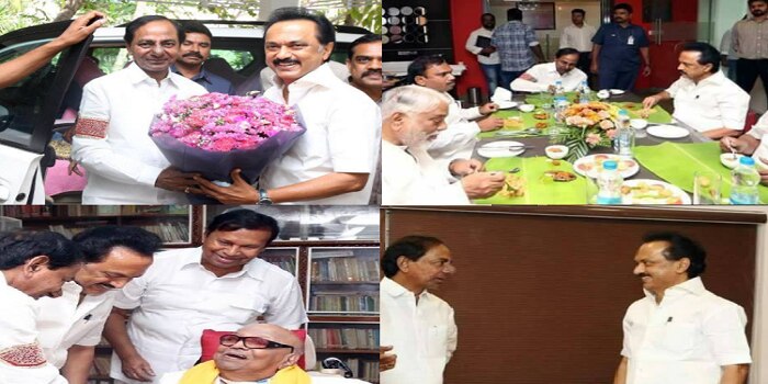 కేసీఆర్‌కు తమిళనాడులో ఘన స్వాగతం