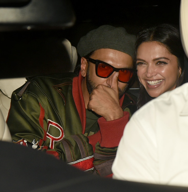 Deepika and Ranveer clicked in the car