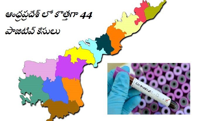 ఆంధ్రప్రదేశ్‌లో కొత్తగా 44 పాజిటివ్ కేసులు