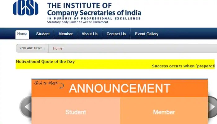 ICSI CSEET Results 2020: కంపెనీ సెక్రెటరీ ఫలితాలు విడుదల.. రిజల్ట్స్ కోసం క్లిక్ చేయండి ICSI CSEET Results 2020: కంపెనీ సెక్రెటరీ ఫలితాలు విడుదల.. రిజల్ట్స్ కోసం క్లిక్ చేయండి