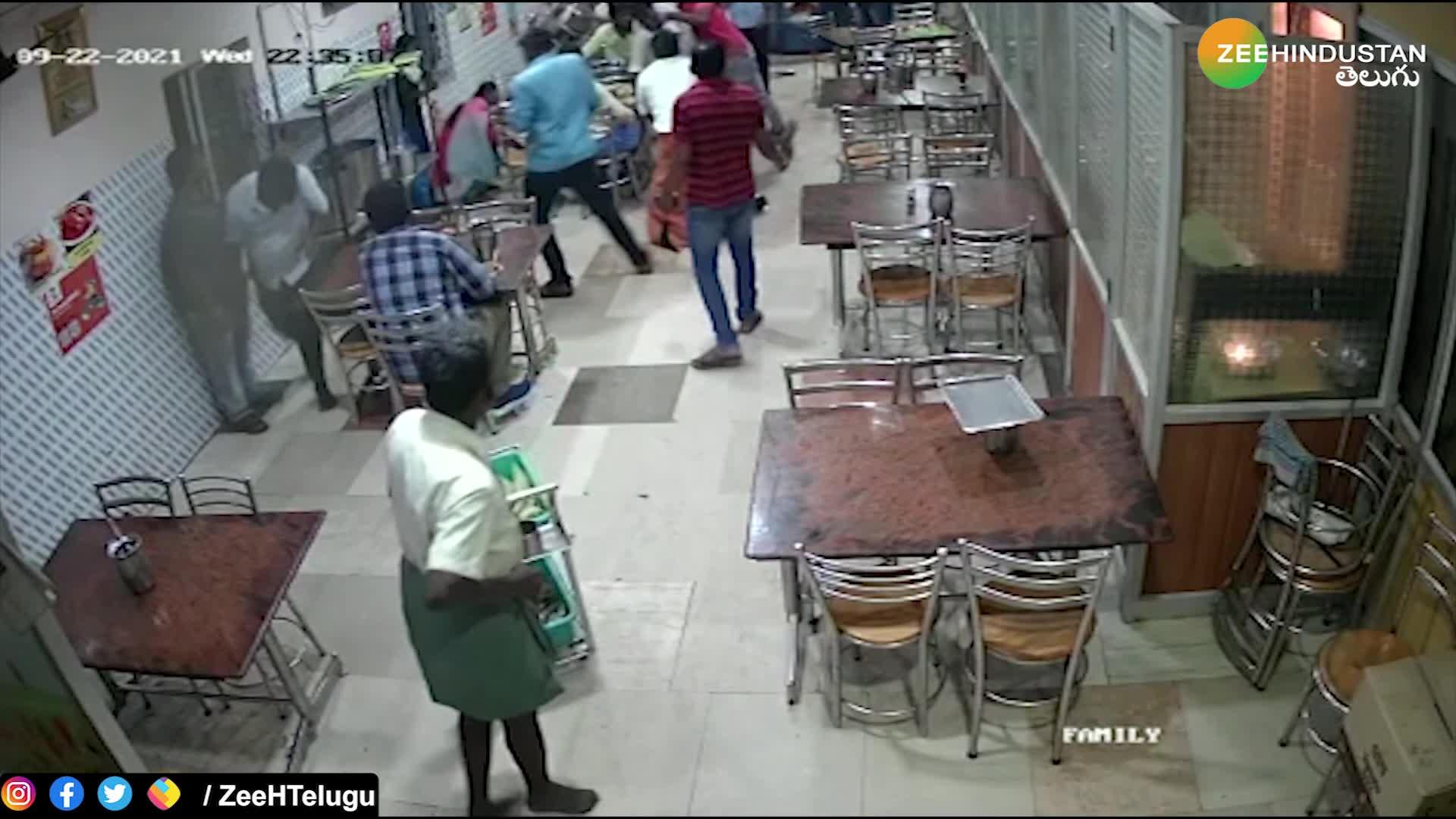 Watch viral videos: Fighting at a hotel caught on CCTV camera