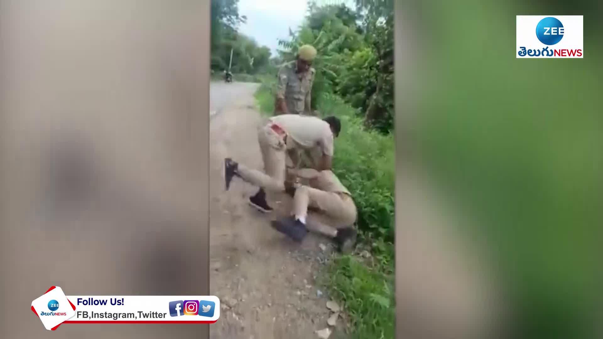 Drunk UP police men fighting with each other on road in Jalaun, video goes viral