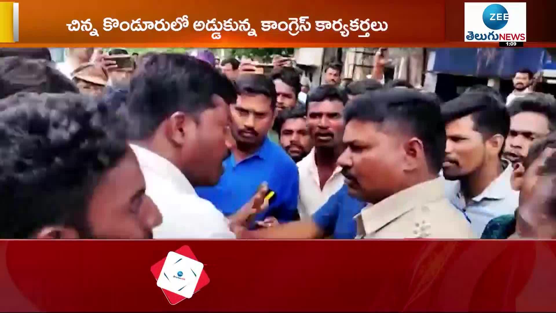 Komati Reddy protest to Lakshmi in Munugodu