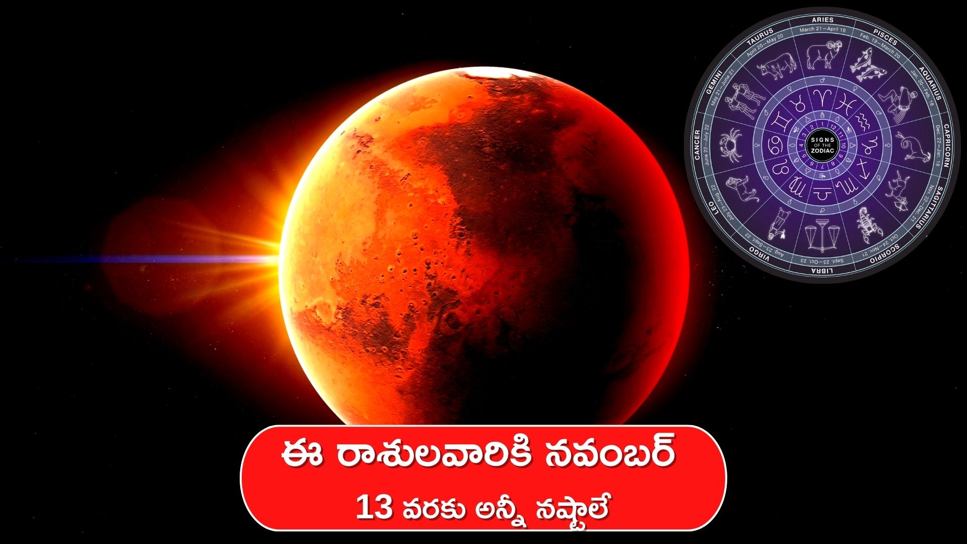 Mars Retrograde 2022: ఈ రాశులవారికి నవంబర్ 13 వరకు అన్నీ నష్టాలే.. తస్మాత్‌ జాగ్రత్త..!