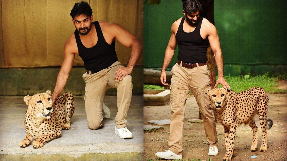 Hero Karthikeya With cheetah : చిన్నప్పటి &#039;చిరు&#039; కల నెరవేరిందట.. చిరుతపులితో హీరో కార్తికేయ