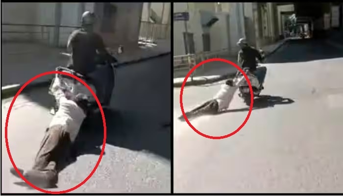 Man Dragged Behind Scooter: ఎంత అరాచకం.. మిట్ట మధ్యాహ్నం వృద్ధుడిని రోడ్డుపై స్కూటీతో లాక్కెళ్లాడు