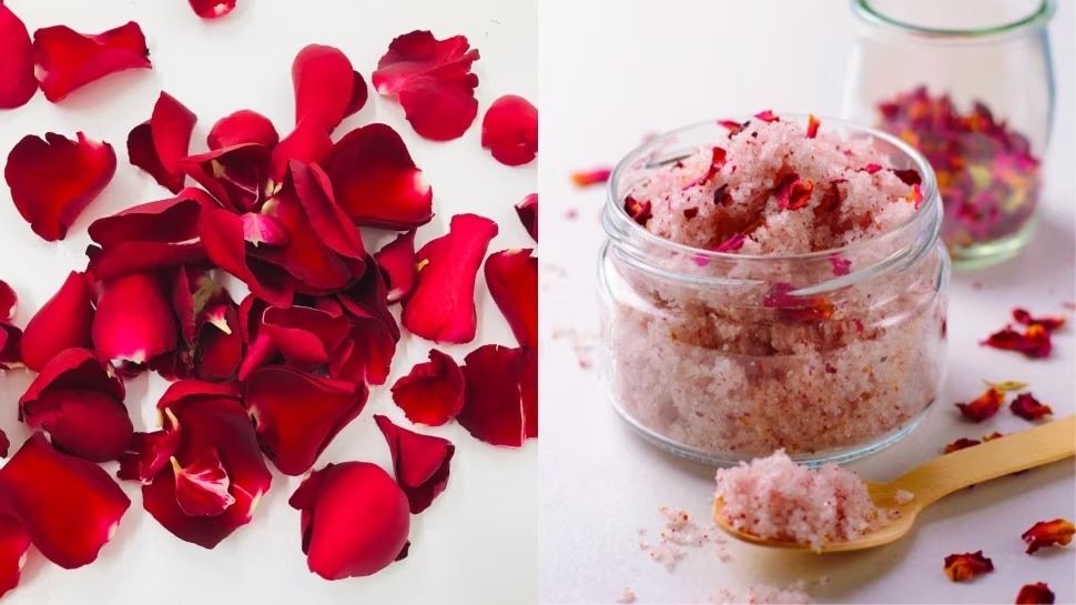 Rose petals scrub making and benefits, how to remove stress from your