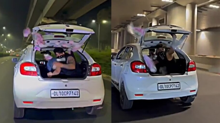 Man Throwing Currency Notes From Running Car in Gurugram Video Goes ...