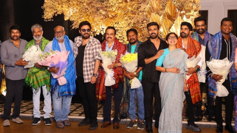 Chiranjeevi Felicitates RRR Team : రామ్ చరణ్‌ బర్త్ డే సెలెబ్రేషన్స్.. RRR టీమ్‌ను సత్కరించిన మెగాస్టార్