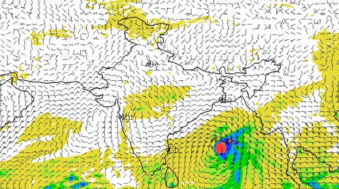 Myanmar Cyclone Pattern Cyclone Michaung alert to ap, moderate to heavy rains from 1 december ...