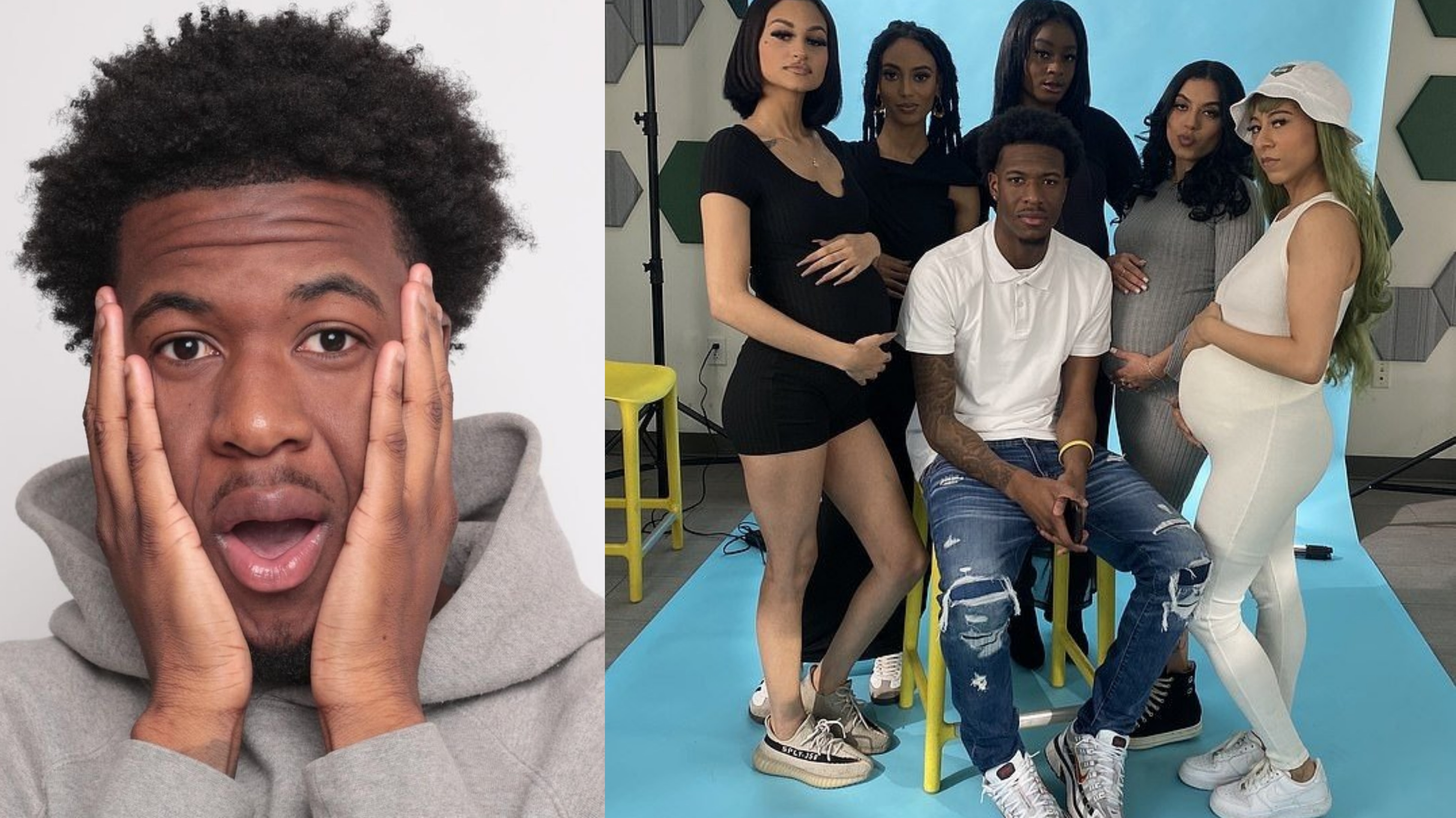 Newyork 22 Years Old hosts Joint Baby Shower with All 5 Women He Got Pregnant Rv | One Man Five