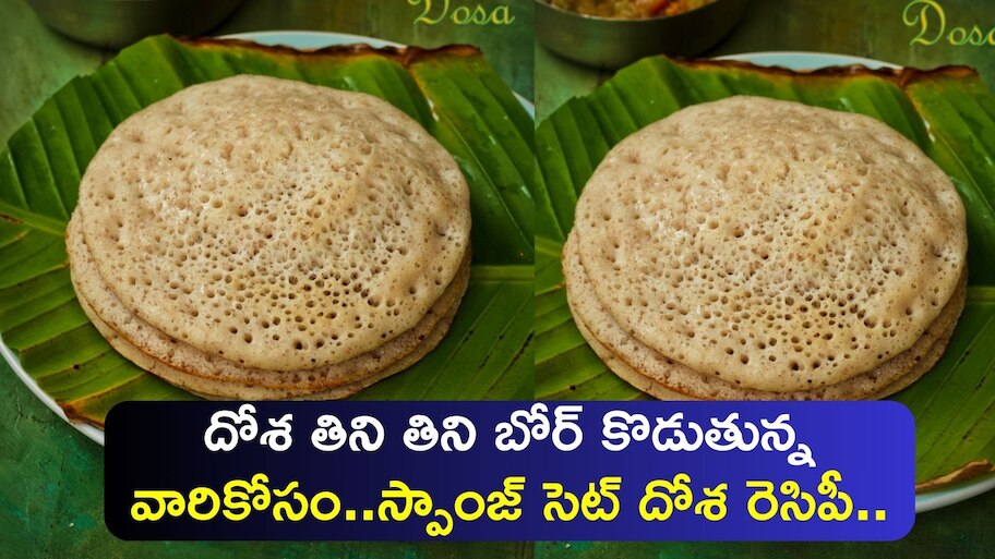 Make Set Dosa Recipe With Less Ingredients | Set Dosa Recipe: దోశ తిని ...