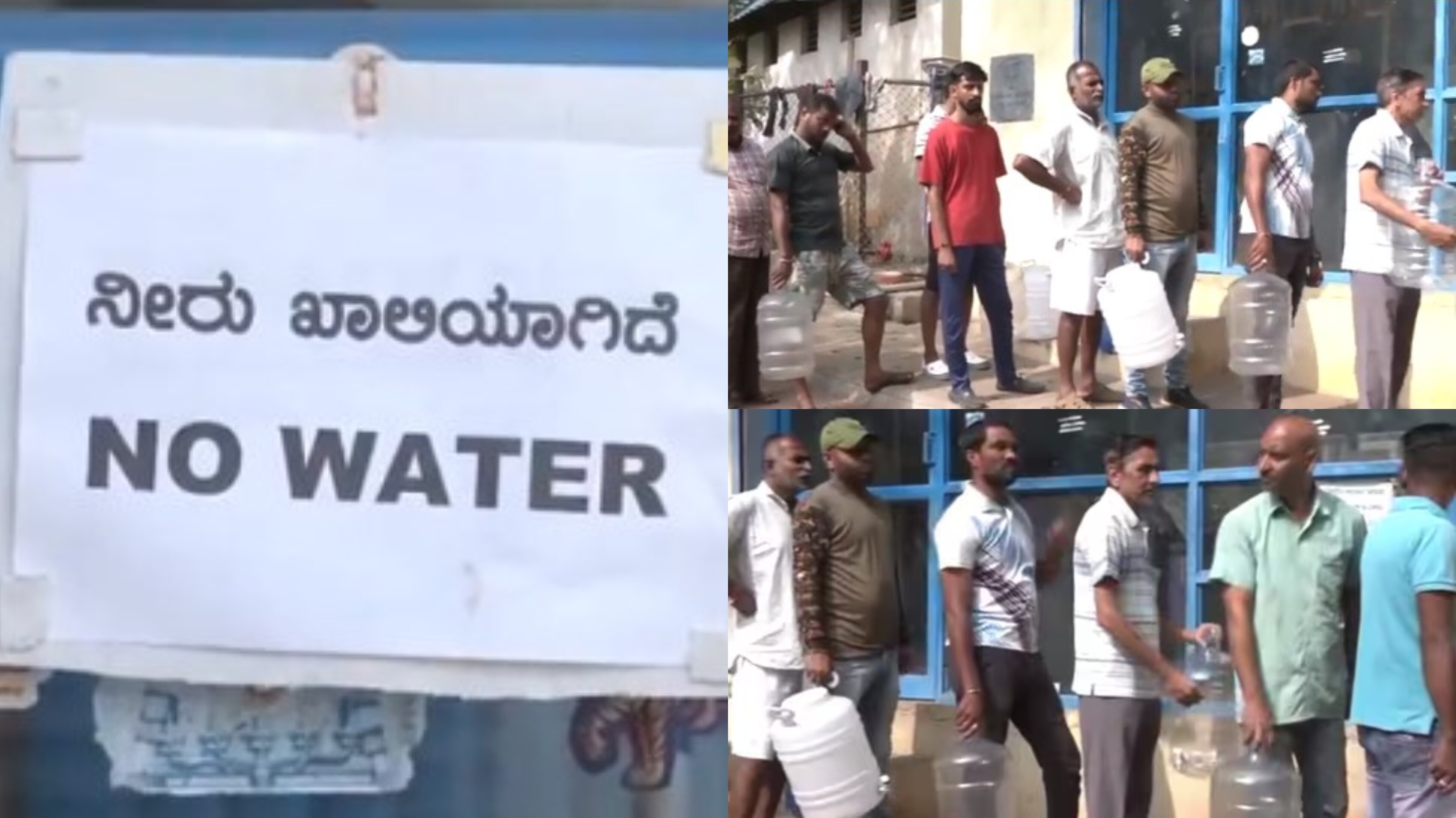 Bengaluru Water Crisis People Stand Queues With Water Cans On Road Rv ...