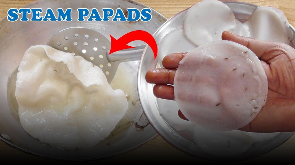 How To Make Instant Steamed Rice Papad At Home Steamed Rice Papad