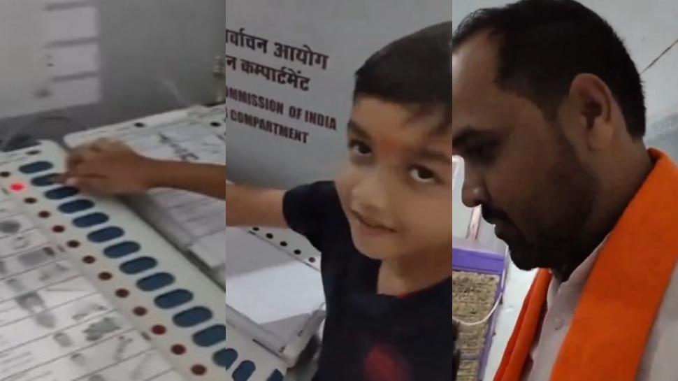 Madhya Pradesh : ఎన్నికల వేళ తీవ్ర దుమారం..బాలుడితో ఓటువేయించిన బీజేపీనేత.. వైరల్ వీడియో..