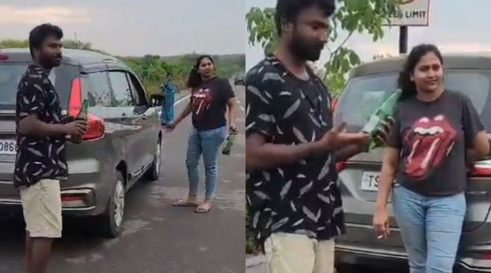Drunken couple: తప్పతాగి రోడ్డు మీద హల్ చల్.. వాకర్స్ మీద రెచ్చిపోయిన యువతి.. వీడియో వైరల్.. Drunken couple: తప్పతాగి రోడ్డు మీద హల్ చల్.. వాకర్స్ మీద రెచ్చిపోయిన యువతి.. వీడియో వైరల్..