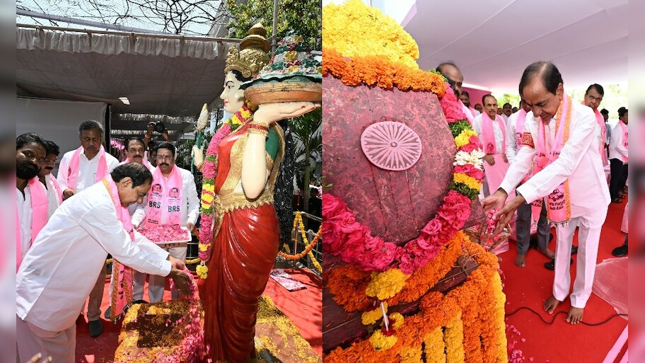 KCR: ఉద్యమ కాలాన్ని తలచుకుని కేసీఆర్‌ భావోద్వేగం.. ఆవిర్భావ వేడుకల్లో ఉద్విగ్న సన్నివేశం
