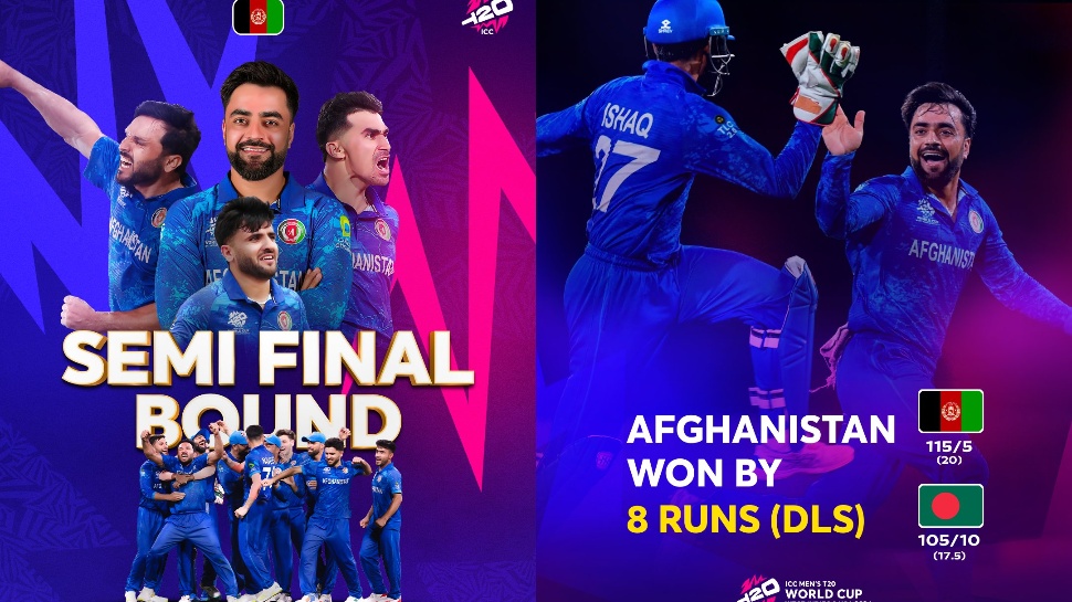 AFG Vs BAN Highlights: చరిత్ర సృష్టించిన అఫ్గాన్.. బంగ్లాపై థ్రిల్లింగ్ విక్టరీ.. సెమీస్ నుంచి ఆసీస్ ఔట్ AFG Vs BAN Highlights: చరిత్ర సృష్టించిన అఫ్గాన్.. బంగ్లాపై థ్రిల్లింగ్ విక్టరీ.. సెమీస్ నుంచి ఆసీస్ ఔట్