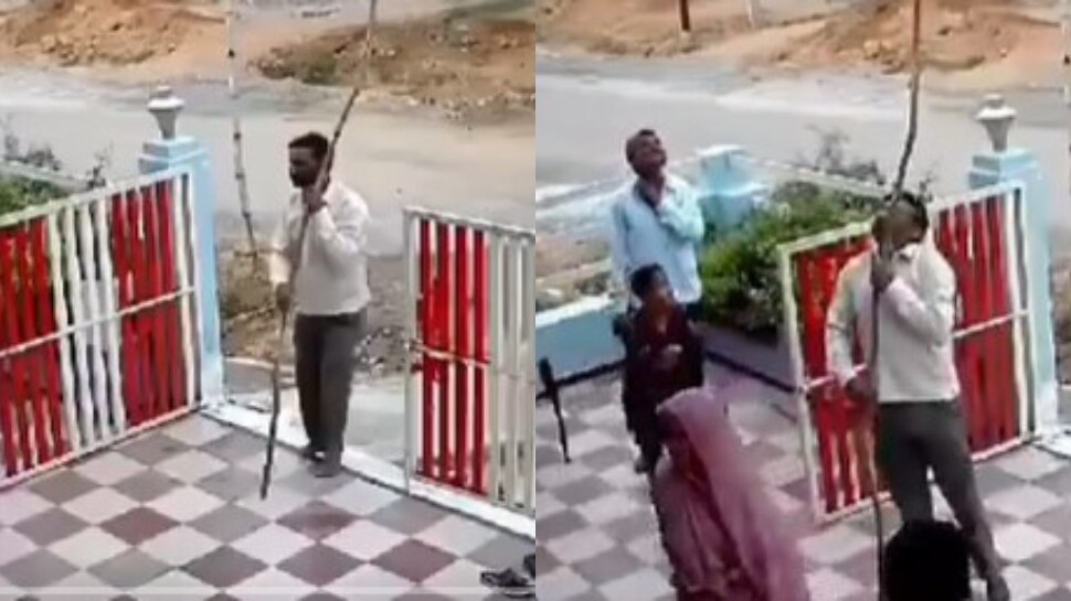 Viral Video: కొంప ముంచిన వెదురు కర్ర.. కరెంట్ షాక్ తో వ్యక్తి స్పాట్ డెడ్..షాకింగ్ వీడియో వైరల్..