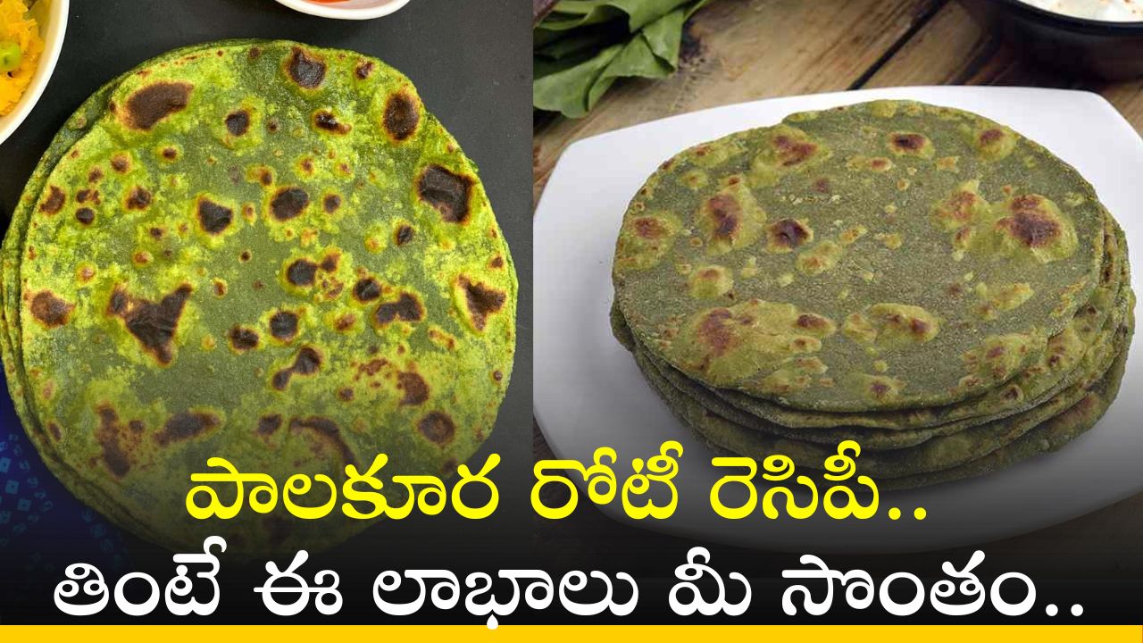 Make Healthy Palak Roti Recipe At Home In 10 Minutes | Palak Roti ...