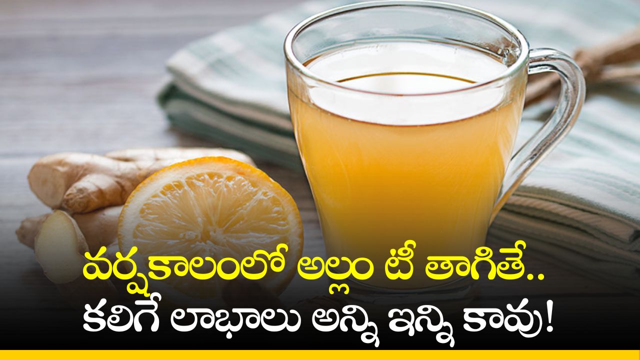 Ginger Tea Benefits: వర్షకాలంలో అల్లం టీ తాగితే.. కలిగే లాభాలు అన్ని ఇన్ని కావు!