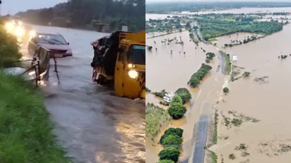 Heavy rains: విజయవాడ-హైదరాబాద్ జాతీయ రహాదారిపై భారీగా ట్రాఫిక్ జామ్.. రంగంలోకి దిగిన అధికారులు..
