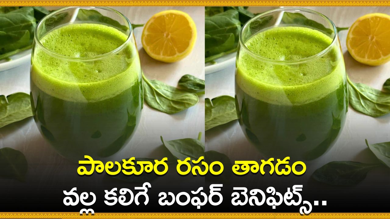 Spinach Juice Benefits: పాలకూర రసం తాగడం వల్ల కలిగే బంఫర్ బెనిఫిట్స్.. వద్దన్నా బరువు తగ్గడం ఖాయం..