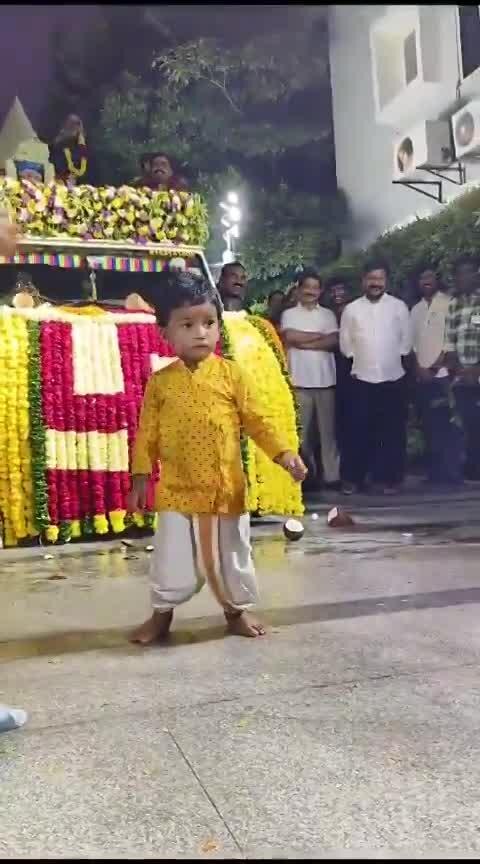 Revanth Reddy Grandson Reyansh Reddy Dance Steps In Ganesh Immersion Rv ...