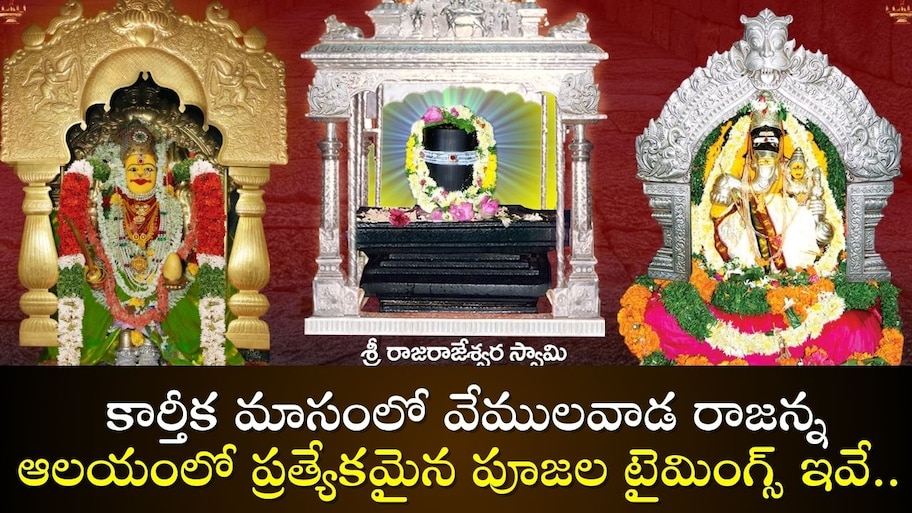 Vemulawada Temple: కార్తీక మాసంలో వేములవాడ రాజన్న ఆలయంలో ప్రత్యేకమైన పూజల టైమింగ్స్‌ ఇవే.. 