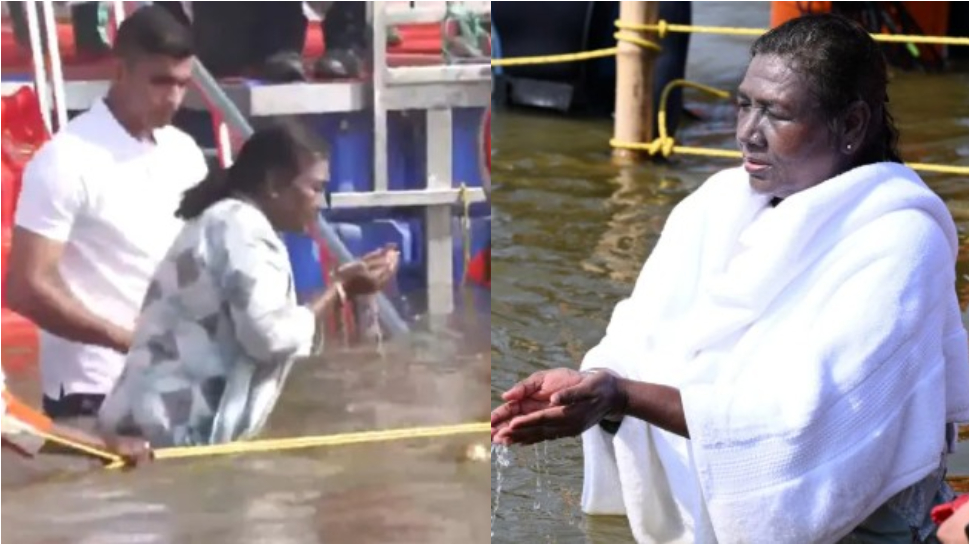 Maha Kumbh: త్రివేణి సంగమంలో రాష్ట్రపతి ద్రౌపది ముర్ము పుణ్యస్నానం.. గంగమ్మకు ప్రత్యేక పూజలు.. వీడియో ఇదే.. Maha Kumbh: త్రివేణి సంగమంలో రాష్ట్రపతి ద్రౌపది ముర్ము పుణ్యస్నానం.. గంగమ్మకు ప్రత్యేక పూజలు.. వీడియో ఇదే..