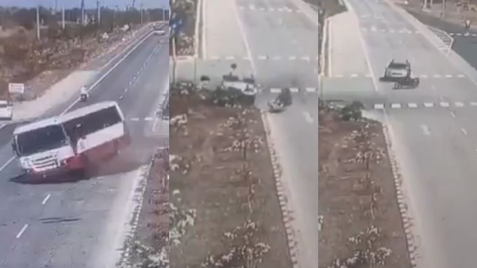 Latur-Nanded Accident Video: మళ్లీ అదే స్పాట్ 48 గంటలు గడవక ముందే మరో ఘోర రోడ్డు ప్రమాదం.. వీడియో వైరల్.. Latur-Nanded Accident Video: మళ్లీ అదే స్పాట్ 48 గంటలు గడవక ముందే మరో ఘోర రోడ్డు ప్రమాదం.. వీడియో వైరల్..