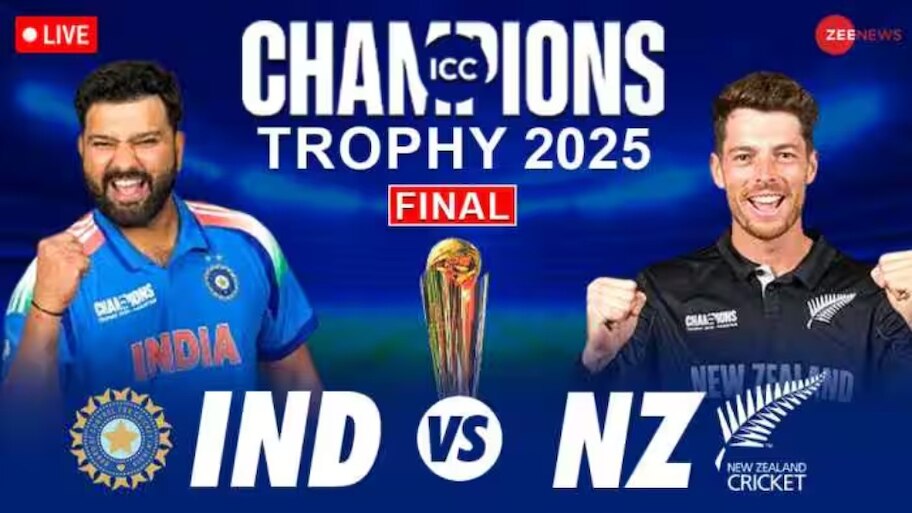 IND VS NZ Champions Trophy 2025 Final LIVE Scorecard India Vs New ...