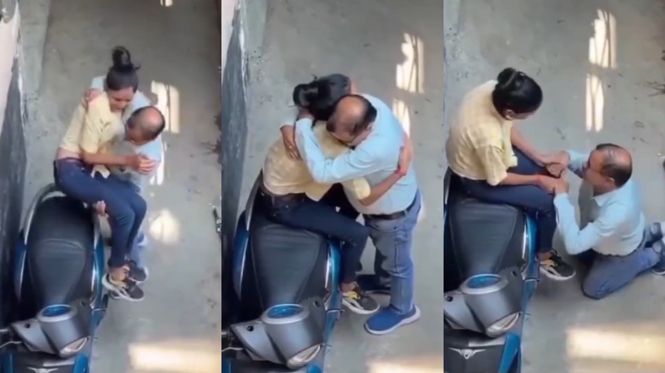 Romance Video: ఏంట్రా ఇది.. కూతురు వయసు అమ్మాయితో అంకుల్ రాసలీలలు.. ఎత్తుకుని మరీ.. వీడియో వైరల్..