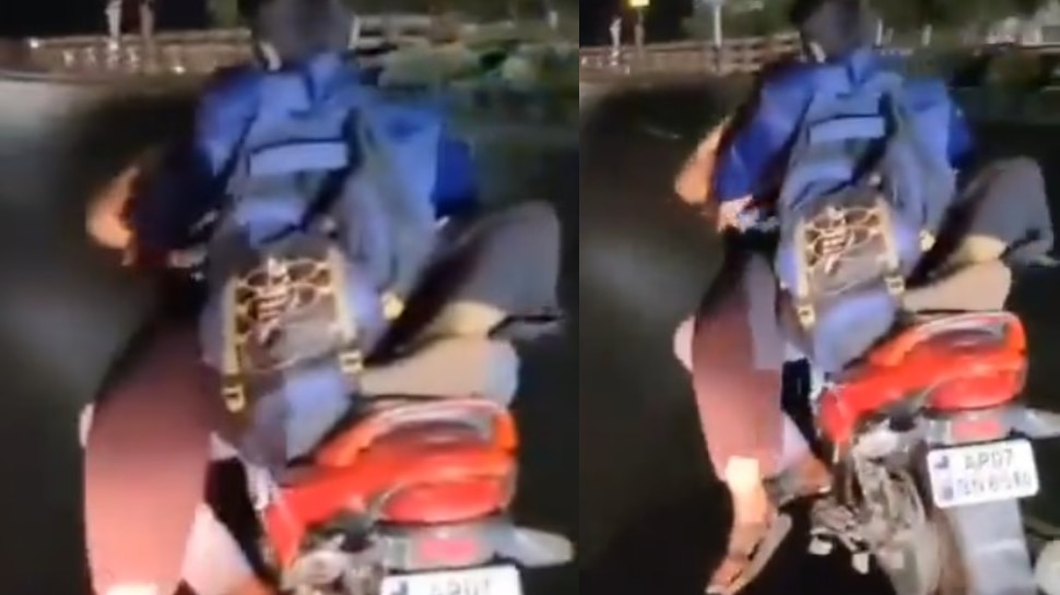 Lovers Romance Video: రోడ్డు మీద లవర్స్ గలీజ్ పని.. రన్నింగ్ బైక్ మీద పచ్చిగా శృంగారం..!.. వీడియో వైరల్..