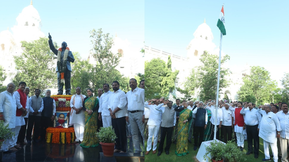 Telangana Flag Host: తెలంగాణ రాష్ట్ర ఆవిర్భావ దినోత్సవం సందర్భంగా అసెంబ్లీ ఆవరణలో జాతీయ జెండా ఆవిష్కరించిన స్పీకర్.. 