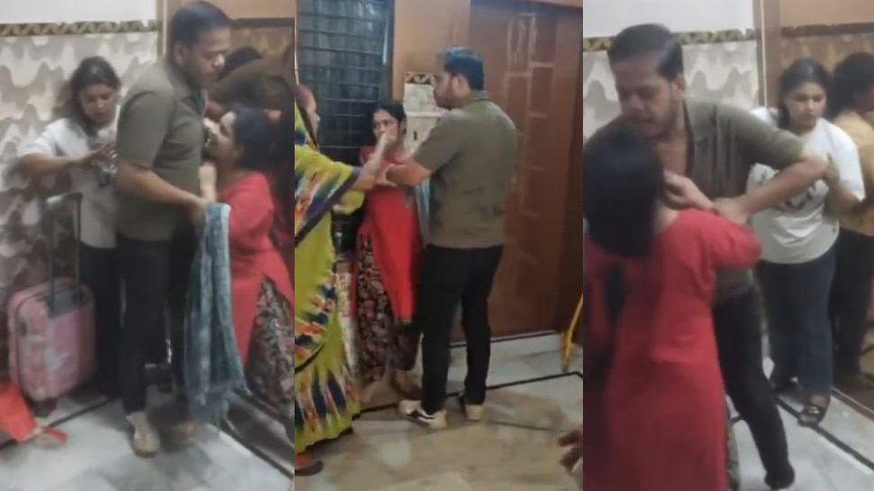 Romance Video: ప్రియురాలితో భర్త సీక్రెట్ రాసలీలలు.. ముద్దుల్లో ఉండగా  భార్య సడెన్ ఎంట్రీ... నెట్టింట హల్ చల్ చేస్తున్న వీడియో.. 