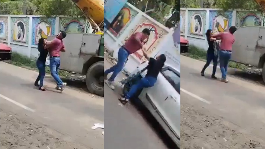 Lovers Fighting Video: ఇదెక్కడి మాస్ రా మావా.. రోడ్డు మీద పొట్టు పొట్టు కొట్టుకున్న ప్రేమికులు.. వీడియో వైరల్..