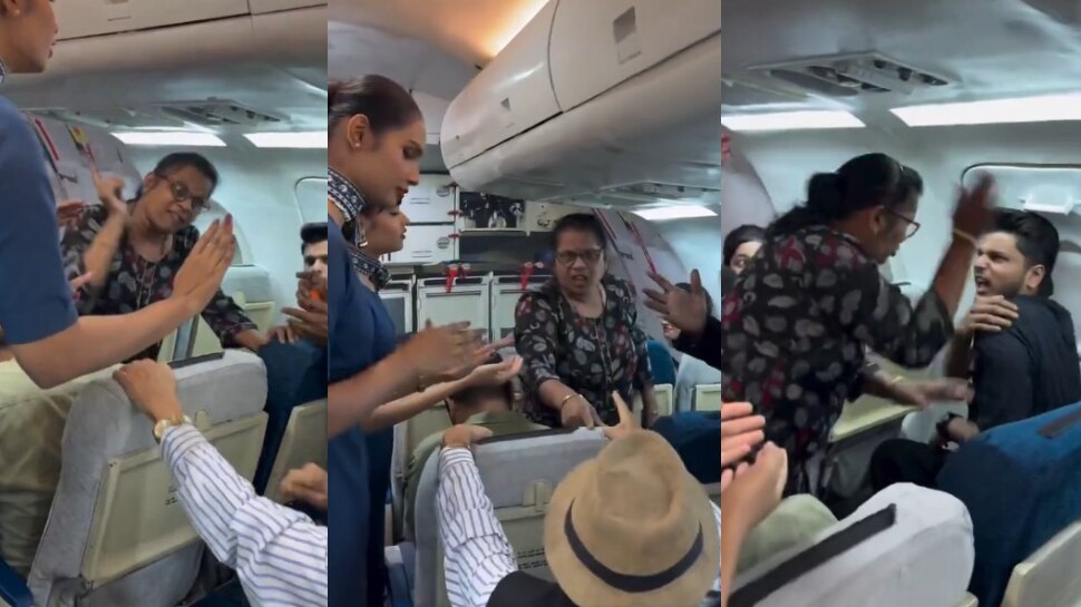 Viral Video: ఏందక్కా ఇది.. విమానంలో రెచ్చిపోయిన మహిళ.. ప్రయాణికులను కొడుతూ రచ్చ.. రచ్చ.. వీడియో వైరల్..