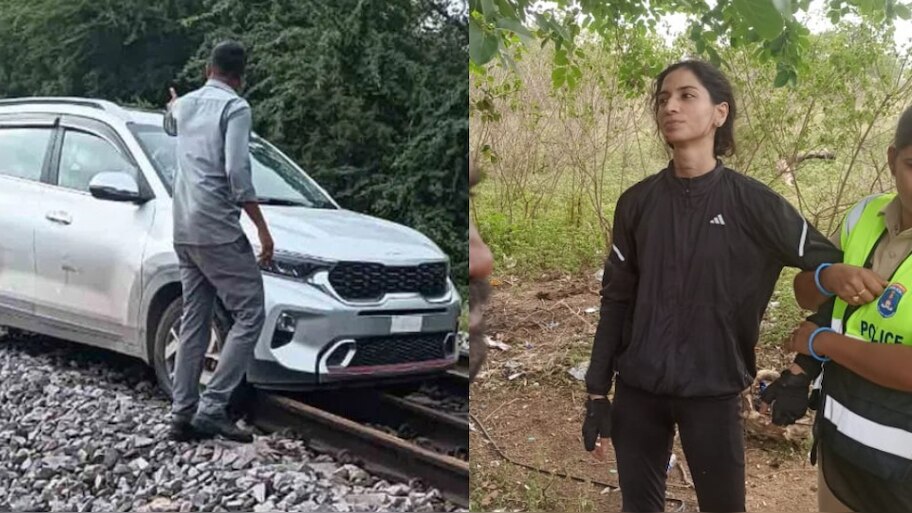 Woman Car driving on Railway Track video: అట్లుంటదీ మాతోనీ.. రైలు పట్టాలపై కారు నడిపిన యువతి.. వీడియో వైరల్..