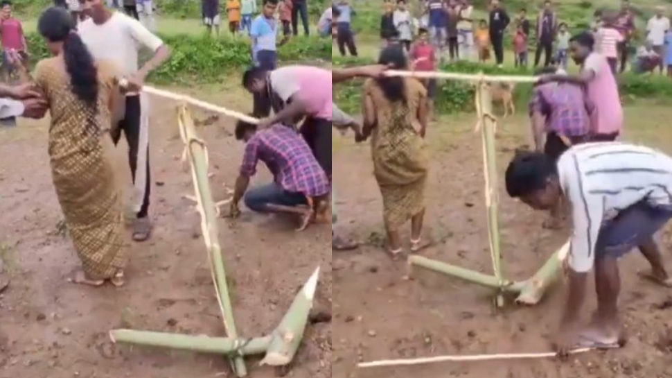 Viral Video: కాడెద్దులుగా మారిన ప్రేమికులు.. పొలం దున్నించి మరీ పైశాచీకం.. వీడియో వైరల్.. Viral Video: కాడెద్దులుగా మారిన ప్రేమికులు.. పొలం దున్నించి మరీ పైశాచీకం.. వీడియో వైరల్..
