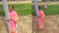 Woman Tied in Kuppam Video: కుప్పంలో స్తంభానికి కట్టేసిన మహిళ ఘనటలో బిగ్ ట్విస్ట్.. అసలు నిజం ఏంటంటే..?.. వీడియో వైరల్..