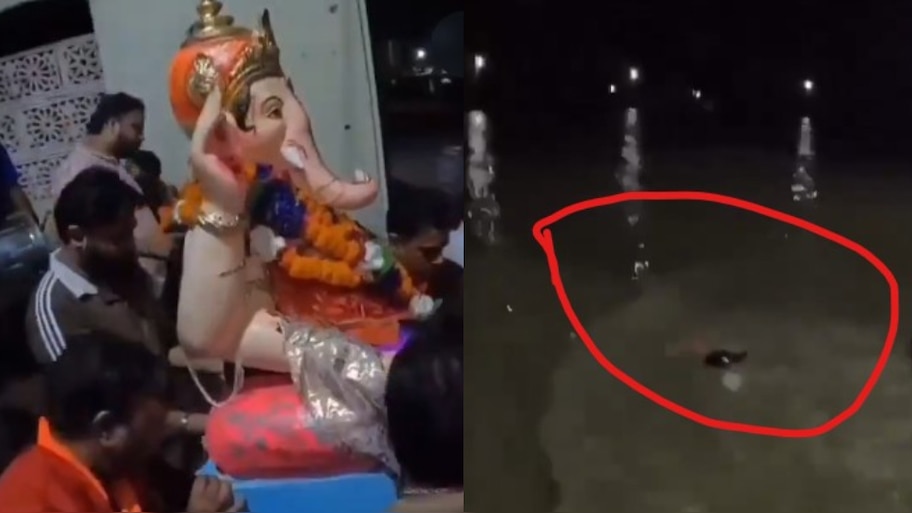 Video Viral: అయ్యో.. కళ్లముందే ఘోరం.. వినాయకుడి నిమజ్జనానికి వెళ్లి నదిలో కొట్టుకుపోయిన వ్యక్తి.. వీడియో వైరల్..