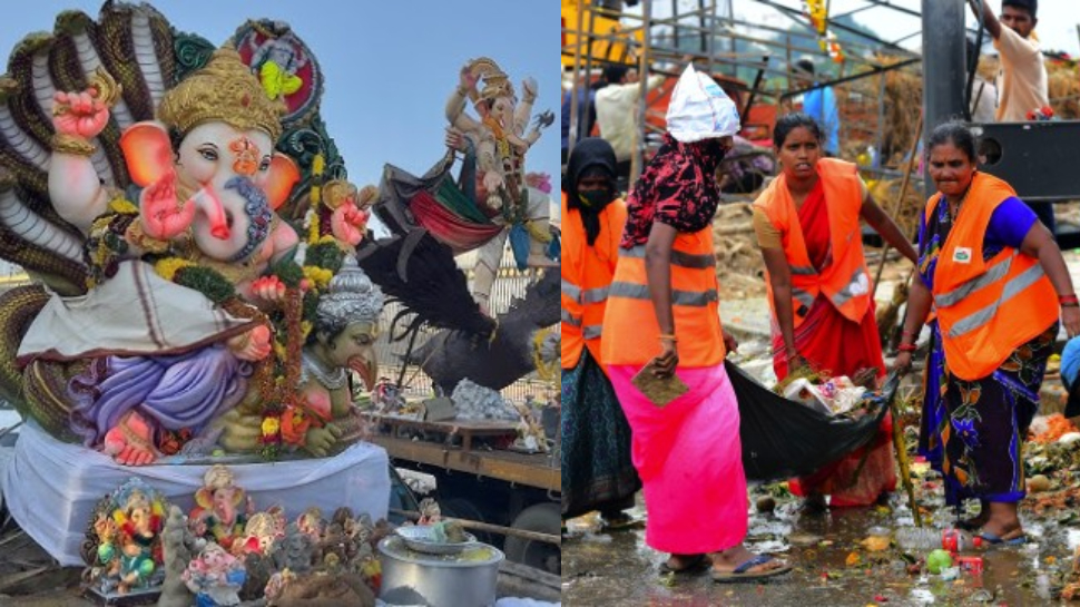 Hyderabad Ganesh Immersion: వినాయక నిమజ్జన విధుల్లో అపశృతి.. జీహెచ్ఎంసీ కార్మికురాలి మృతి.. అసలేం జరిగిందంటే..? Hyderabad Ganesh Immersion: వినాయక నిమజ్జన విధుల్లో అపశృతి.. జీహెచ్ఎంసీ కార్మికురాలి మృతి.. అసలేం జరిగిందంటే..?