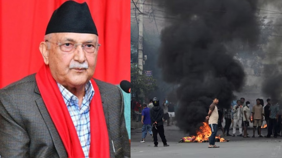 Nepal gen z protests Video: హింసాత్మకంగా మారిన నేపాల్.. ఏకంగా  ప్రధాని నివాసంకు నిప్పు.. వీడియో వైరల్..