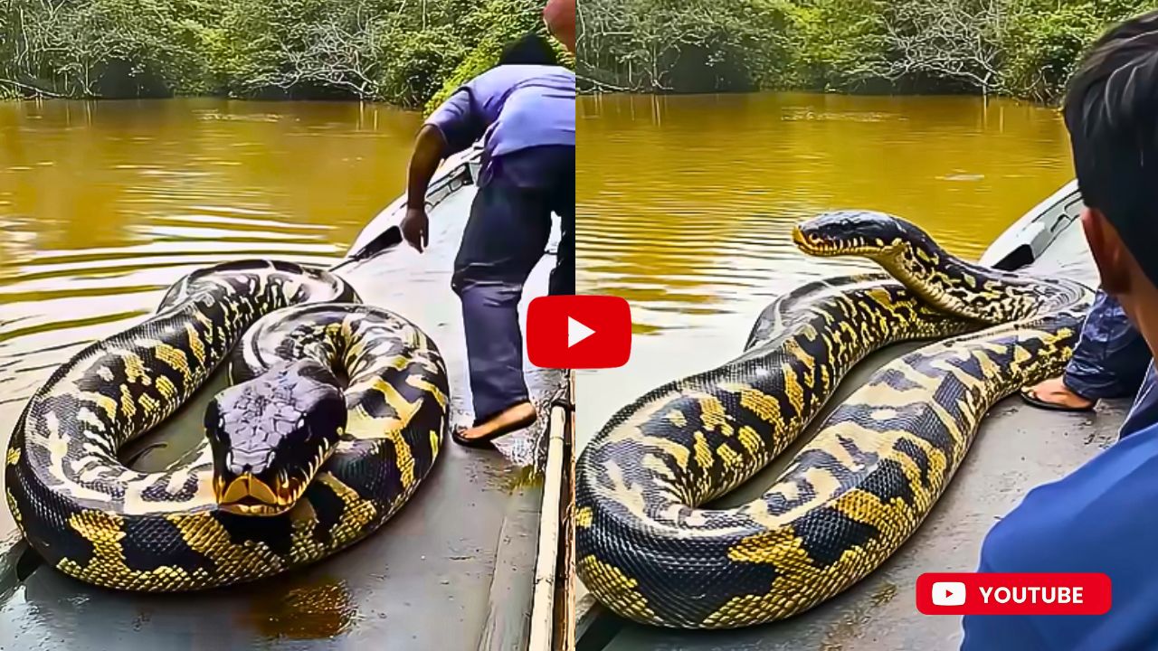 Giant Anaconda Video: పర్యాటకుల బోటుపై 25 అడుగుల భారీ అనకొండ.. ఏం జరిగిందో ఈ వీడియోలో చూడండి.. Giant Anaconda Video: పర్యాటకుల బోటుపై 25 అడుగుల భారీ అనకొండ.. ఏం జరిగిందో ఈ వీడియోలో చూడండి..