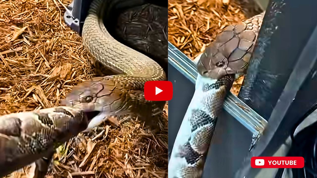 Venom King Cobra Video Watch: అమ్మ బాబోయ్..ఆకలితో ఉన్న కింగ్ కోబ్రా.. మరో పాముని ఎలా తింటుందో చూడండి.. వీడియో ఇదే.. Venom King Cobra Video Watch: అమ్మ బాబోయ్..ఆకలితో ఉన్న కింగ్ కోబ్రా.. మరో పాముని ఎలా తింటుందో చూడండి.. వీడియో ఇదే..