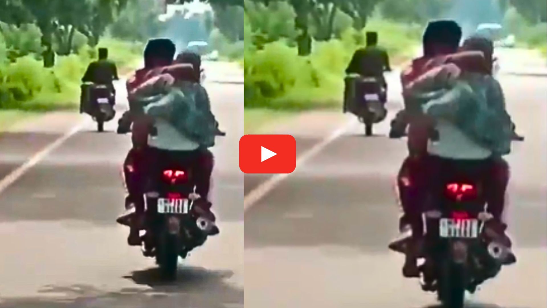 Couples Romance Video: బైక్పై స్పీడ్గా వెళ్తూ.. రొమాన్స్ చేసుకుంటున్న ప్రేమ జంట.. వీడియో ఇదే.. Couples Romance Video: బైక్పై స్పీడ్గా వెళ్తూ.. రొమాన్స్ చేసుకుంటున్న ప్రేమ జంట.. వీడియో ఇదే..