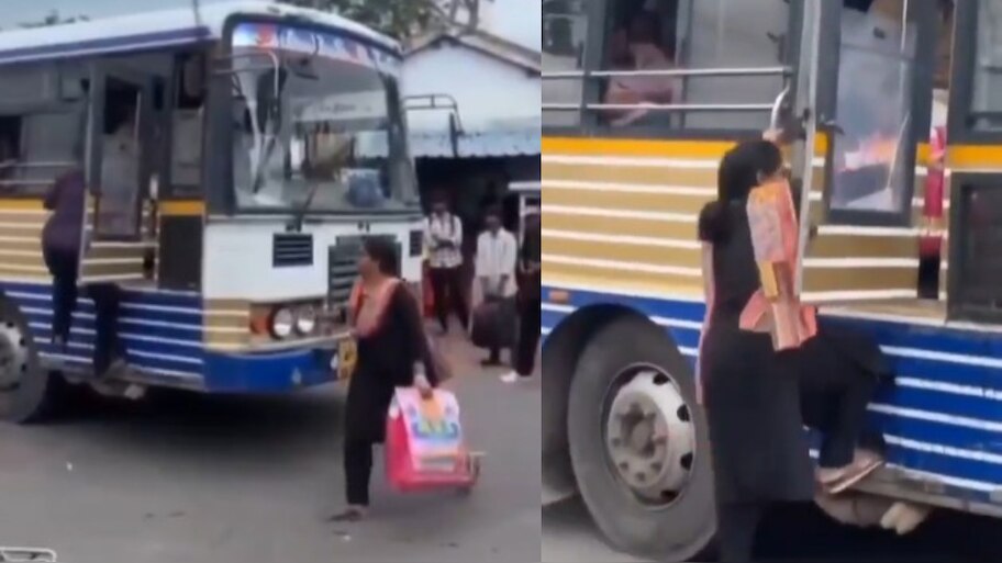 Free Bus Effect Video: ఓర్నీ.. పండగ పూట బస్సు ఆపవా..?.. డ్రైవర్ సీట్లో కూర్చుని మహిళ రచ్చ.. వీడియో .. 