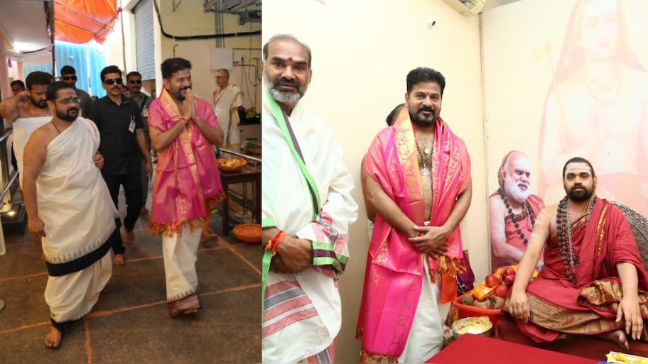 CM Revanth Reddy: శంకర్ మఠంలో విధుశేఖర భారతీ స్వామిని  కలిసిన సీఎం రేవంత్.. అసలు కారణం ఏంటంటే..?